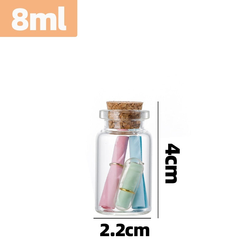 22mm Transparent Cork Wishing Bottle Glass Starry Sky