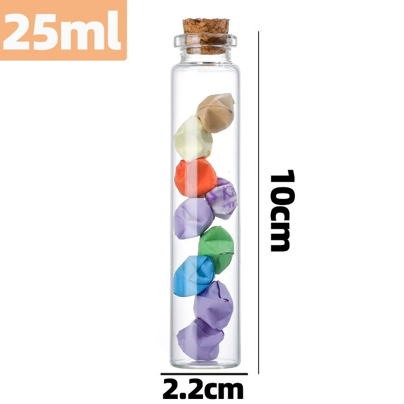 22mm Transparent Cork Wishing Bottle Glass Starry Sky